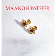 1.54GM-916 GOLD THODU-916 SUBANG-916 INDIAN EARRING-916 EARRING-916 ROUND EARRING-916 RED STONE EARR