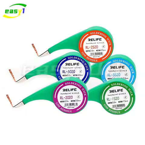 RELIFE Anti-Hot Desoldering Wick Accurate Control Sucker Braid Repair Tool for Soldering and Solder