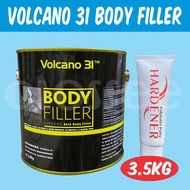 3.5kg Volcano 31 Body Filler Auto body filler simen merah kereta + Hardener simen kereta car putty p