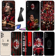 Redmi 9 t 6A 7A 8A 9A 9C NFC Note 9T K70 e K70 Pro W5 AC Milan Football Club Soft black phone case