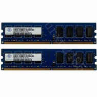 4GB 2X2GB PC2-5300U DDR2 667MHz 240pin DIMM อัพเกรดหน่วยความจำสำหรับเดสก์ท็อป SDRAM NANYA