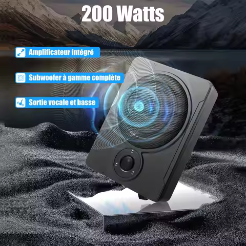 8" 200w Black Under-seat Sub Woofer Speaker Stereo Audio Amplifier Subwoofer For Cars, Trucks, Or Je