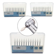 12Pcs/Pack Dental FG Burs Cone White Stone Polishing Bur Point Abrasion Bur High Speed Handpiece Bur