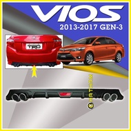 ℗ ◬ ✲ Toyota Vios 2013 to 2017 ( Gen-3 ) Rear Diffuser Bumper Body Kit -