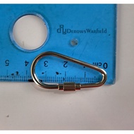 Mini Karabiner Stainless Steel Pengait Rantai Carabiner Mini Ulir Screw Lock