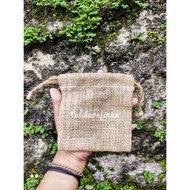 Burlap Pouch Drawstring Coffee Or Perfume Container