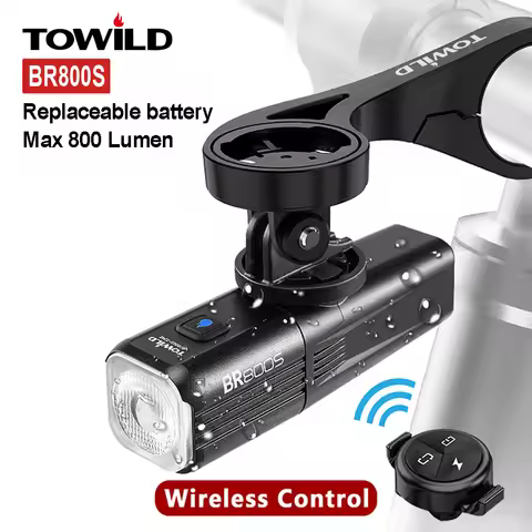 TOWILD BR800S Bicycle Light 800LM Bike Light Battery replaceable Aluminum Front Lamp Type-C Charging