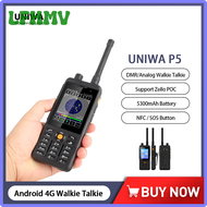 LFHMV Uniwa P5 DMR/Analog Walkie Talkie Phone Zello Poc 5300Mah Smartphone Android 9.0 LTE 4G Mobile Phones UHF 400-480Mhz SOS Button NFC SGETR