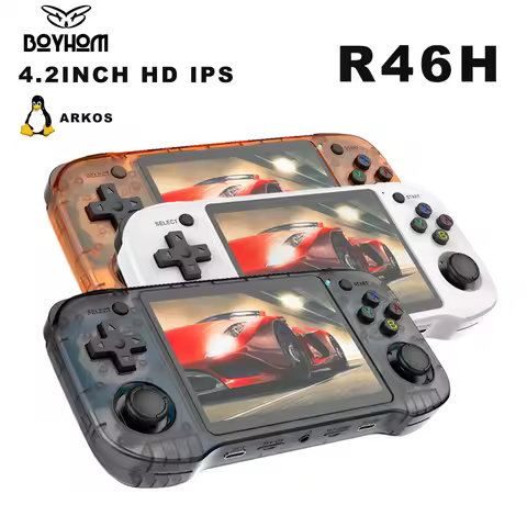 R46H Retro Handheld Game Console Linux System 4.2Inch IPS Portable Pocket Player 128G 29K Games Vide