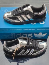 「atmos x adidas originals Samba “Tuxedo” 休閒板鞋 黑銀色 男女同款」