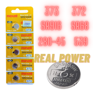Pin Maxell SR916SW / 373 / 372 / SR916 / SR68 / 280-45 Silver Oxide 1.55Volt (Made in Japan)