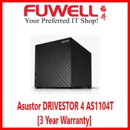 Asustor DRIVESTOR 4 AS1104T  4 BAY NAS [3 Year Warranty]