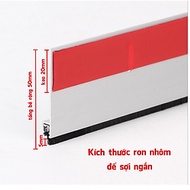 1 Mét Ron Chân Cửa Thanh Chắn Chân Cửa Nhôm Kèm Chổi Sẵn Keo Dán 50mm 60mm Ngăn Bụi Côn Trùng Gián C