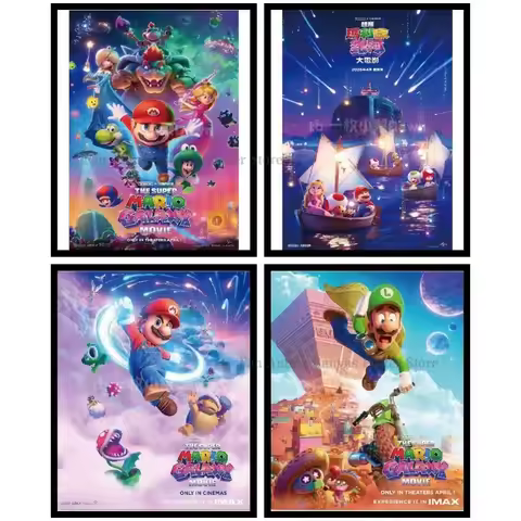 M-Mario Brothers Galaxy Movie Movie Poster Peripheral BedroomChildren's Room Decoration Painting Wal
