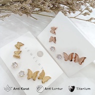 Anting Wanita Bahan Titanium Anti Karat Asli Original Model 02