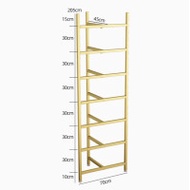 多層 半圓平衡球收納架 - 七層 - 金色 | 瑜珈球健身置物架 | 多層空間利用 | 健身器材收納 | 穩定支撐結構 | 易於組裝