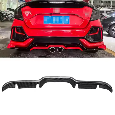 Real Carbon Rear Diffuser For Honda For Civic 10th FK7 Hatchback 2017-2021 New B Style Spoiler Split