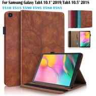 For Samsung Galaxy Tab A 10.1" 2019 TabA 10.5" 2018 Fashion 3D Tree Leather Stand Flip Cover With Pen Card Slots T510 T515 T590 T595 T580 T585 Popular Tablet Write And Readers Case