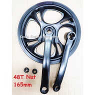 Crankset 48T 165mm basikal sesuai untuk basikal BMX , Mini , Mountain , Basikal budak