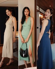 MIST OF RAIN - Jane Bridesmaid Dress สีเหลือง สีกรม สีเบจ สีเขียวทวีต (สีจริงดูได้ใน IG story ร้าน)