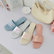 Rarin [ Pretty girl ] รองเท้าแตะพื้นนุ่ม ปักโบว์ โซคิวท์~🎀