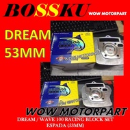 EX5 DREAM ESPADA RACING BLOCK ASSY 53 MM DREAM WAVE100 W100 BLOCK RACING ESPADA 53MM PISTON RING ESP