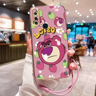Casing HP For VIVO V15 V15 Pro Case Casing Cartoon Bear Pattern HP Casing Casing Layered Strap Casin