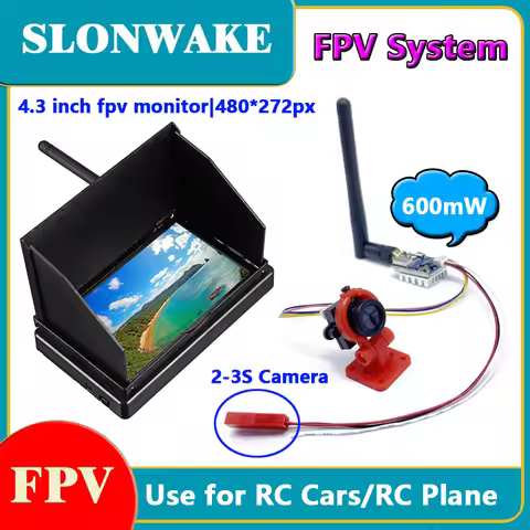 5.8G 4.3inch LCD Wireless Receiver Monitor 480*272px with 600mW VTX Transmitter and CMOS 700TVL AIO