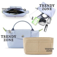 TRENDYZONE Insert Bag, Multi-Pocket Portable Linner Bag,  Travel Storage Bags Felt Bag Organizer Longchamp Mini Bag