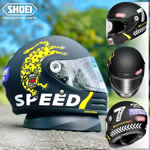 Shoei Glamster 06 Cheetah Custom Cycles TC-2 Retro Cruise Latte Free Climbing Motorycle Helmet Moto 