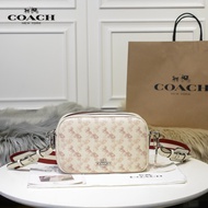 Single shoulder crossbody bag, women double zipper camera bag with receipt 91109