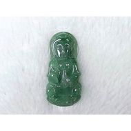 [Disk Crystal] [Yongbao Safe] Old Pit Ice Full Green~Aquarius Guanyin Carving Pendant AO-12 (43x20x6