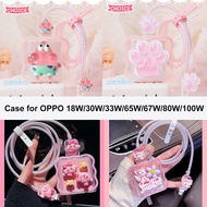 OPPO 33W Reno 7z Charger Protector oppo 67W Reno 10 pro Charger Case 5pcs Pink Cute Girl Set for oppo 65w rena 5 5g Fast Charging Soft Cover Android Type-C charger 18w/33w/80w/100w