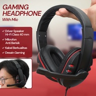 Gaming Headphone lengkap dengan Mic Frekuensi Respon 20 Hz - 20 KHz Koneksi Jack 3.5 mm