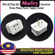 3Pin AU Plug 16A Switch Plug Adapter Converter Three-Phase Power Supply Socket With Indicator Light 