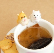 全手作 博美犬 杯緣子 掛杯博美犬茶包架