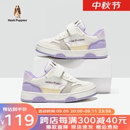 暇步士（Hush Puppies）童鞋女童运动鞋2024春秋新款儿童鞋男童复古魔术贴透气运动板鞋 HP3304紫色 30码-鞋内长19.5cm/脚长18.9cm