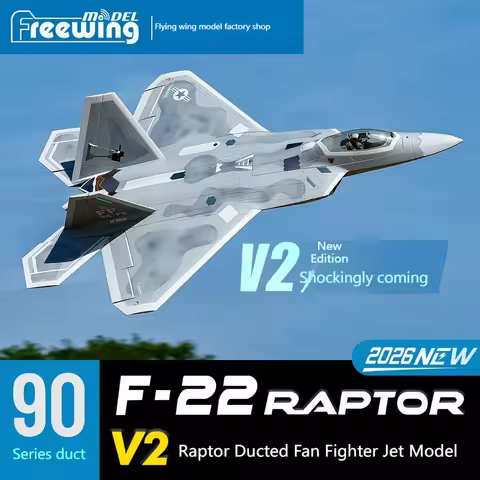 Freewing Rc Model Airplane F 22 Raptor V2 90mm Ducted Fan Edf Fighter Jet Remote Controlled For Avia