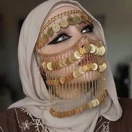 Arabian Coin Mix Chain Veil, Cleopatra Chain Veil Mix Coins