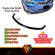 JR Custom Made Front Lip PU (No Color) Vios Ncp93 '07-13 Front Bumper Lip Kereta VIOS Ncp93 Bodykit 