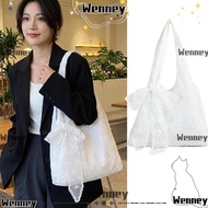 WENNEY Floral Print Lace Handbag, With Silk Scarf Versatile Korean Style Tote Bag, YK2 Lightweight C