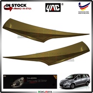 [ELEGANT BROWN] Proton Exora Custom Fit ABS Plastic Car Head Lamp Eye Lid Brow Cover