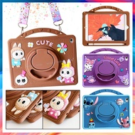 360 degree Rotating Stand Kids Cute Cartoon 3D Pattern Shockproof Tablet Cover Protective Case with 