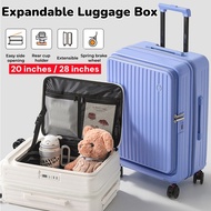 EmmAmy Expandable Luggage Box Multi-functional Rolling Suitcase Portable Carry-on Travel Luggage 20/