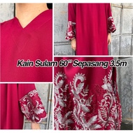 PKL Kain 100%cotton sulam timbul bidang 60”/ corak bunga / open meter