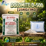 D-500 Dolomite [25KG] Baja Kapur Pertanian Dolomite Powder Premium | Rawat pH tanah dan subur pokok