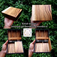 kotak rokok /kotak tembakau /kotak tingwe,bahan kayu jati Jawa., finishing terakhir menggunakan plit
