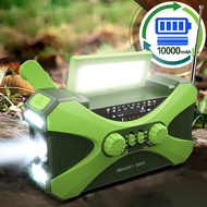 Multifunctional Hand Crank Electric Generator Portable Radio AM/FM/NOAA Emergency Radio USB Solar Po