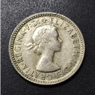 Australia QE II 6 Pence Silver Coin 1962