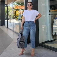Chewa Online Store /Seoul jeans ความยาว36 กางเกงยีนส์ ยีนส์เอวสูง ทรงมัม สาวอวบ - J02136